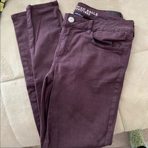 American Eagle Plum Jeggings